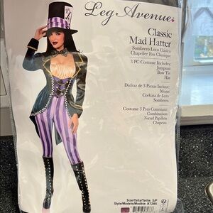 Leg Avenue Purple and Black Mad Hatter Costume